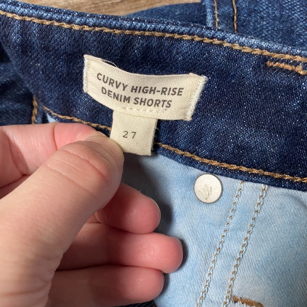 Madewell Dark Blue Jean Shorts - Picture 8 of 8